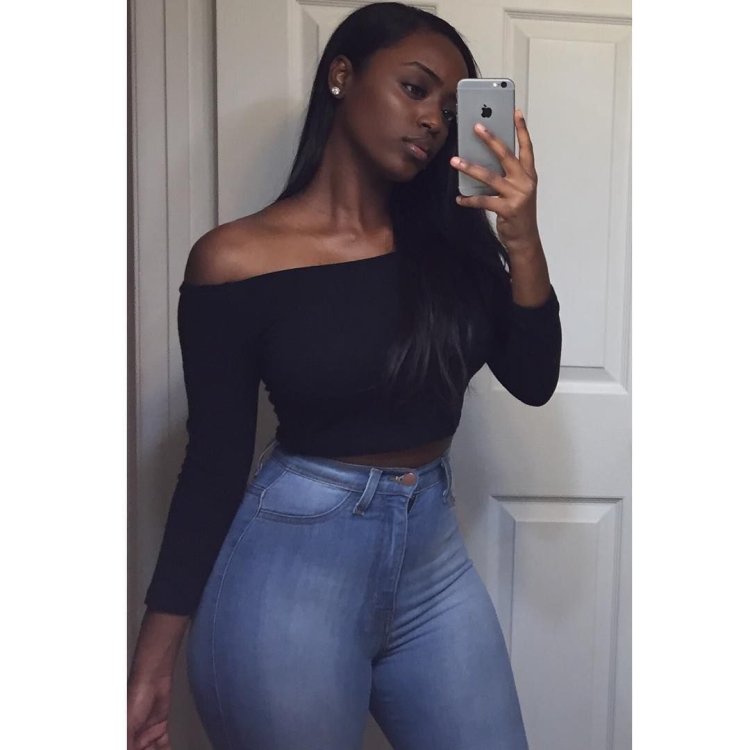 Black girls in jeans