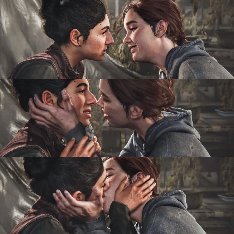 Ellie and Dina the last of us 2 bed scene