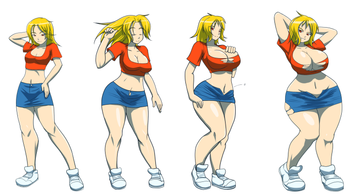 Fat anime girl getting fat