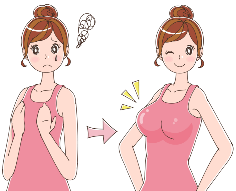Female breast growth