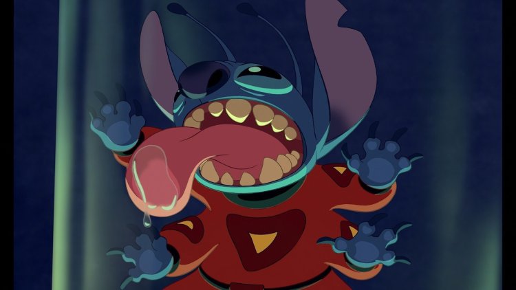 Stitch licks his lips
