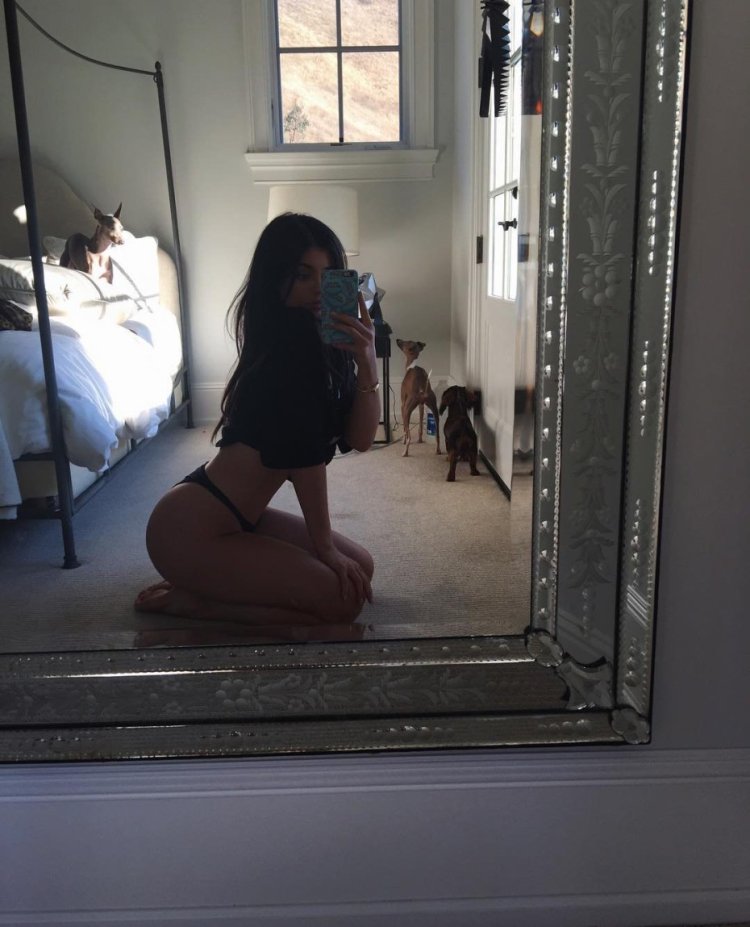 Kylie Jenner in the mirror