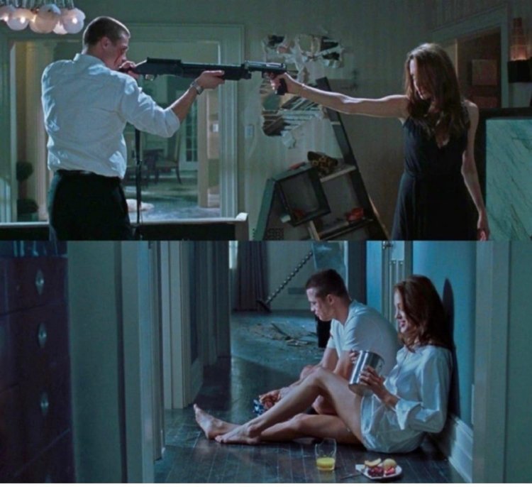 Brad Pitt and Angelina Jolie movie Mr and Mrs Smith