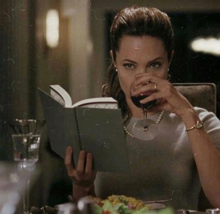 Angelina Jolie drinking tea