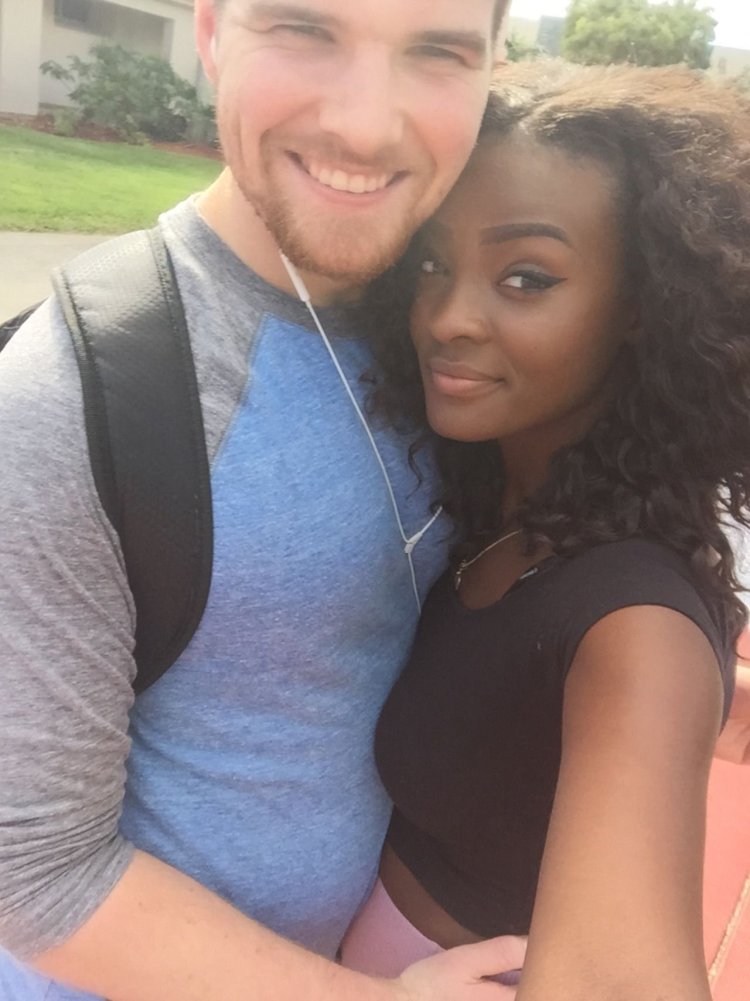 White guy black gf