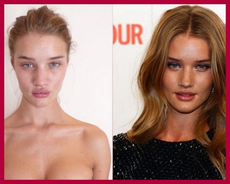 Rosie Huntington-Whiteley without makeup