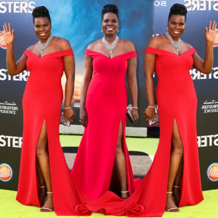Leslie Jones in a Christian Siriano dress