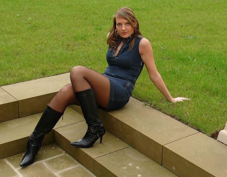 Women in boots on the street