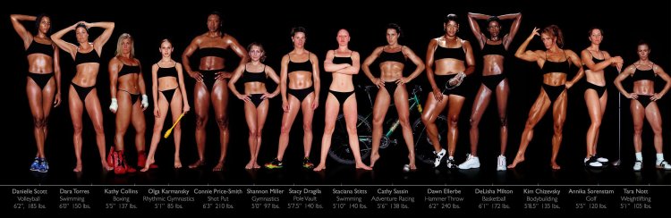 Figures of athletes of different sports