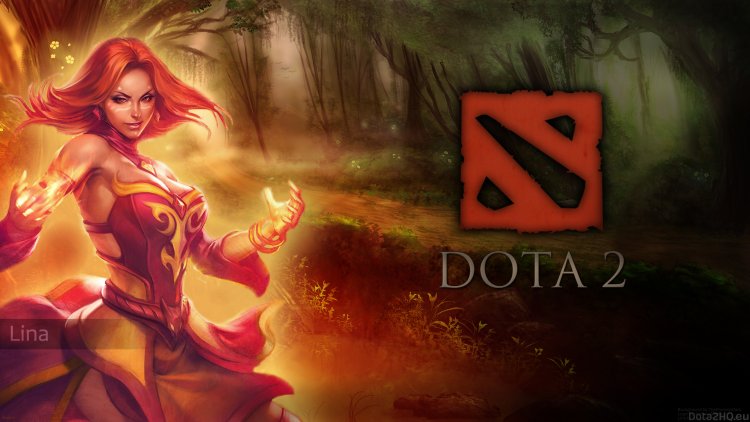 Lina from dota 2 in the game