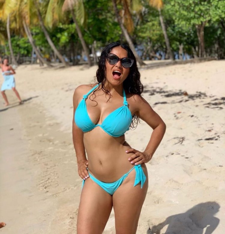 Salma Hayek in a swimsuit