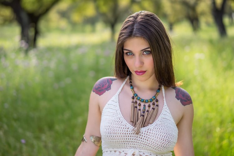 Unearthly beauty of a girl