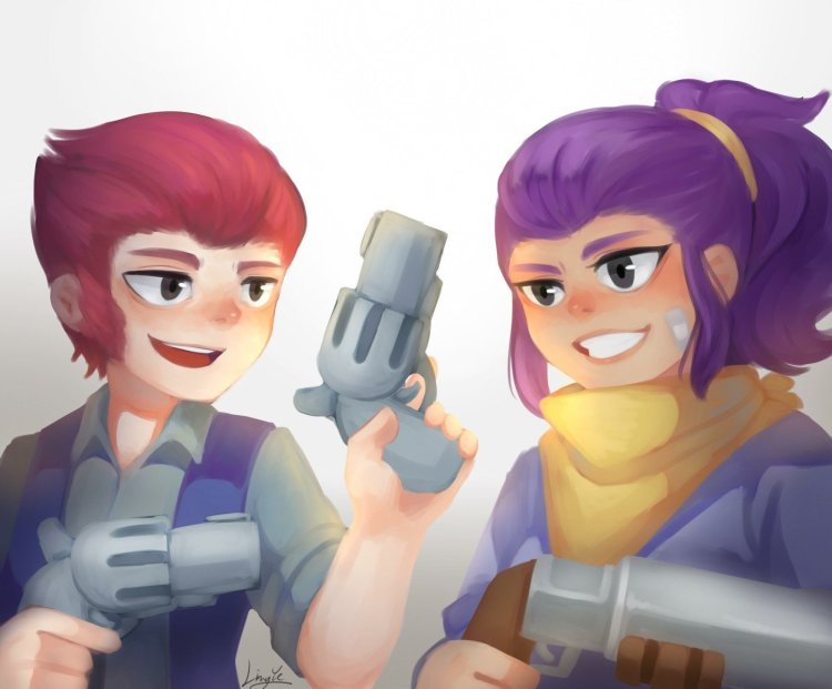 BRAWL stars Colt and Shelly art