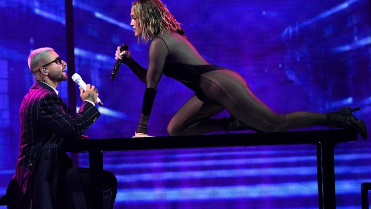Maluma and Jennifer Lopez
