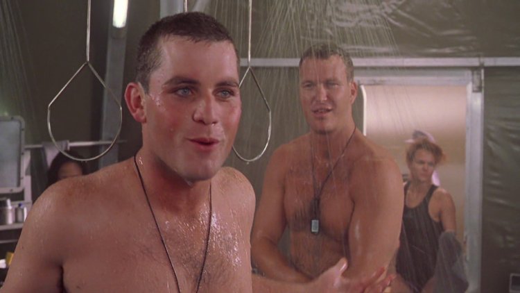 Temi-Edrian George naked in the shower-Star landing (1997)