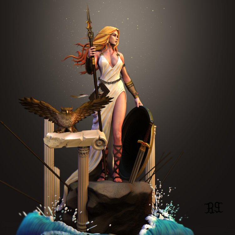 God of War Athena Art