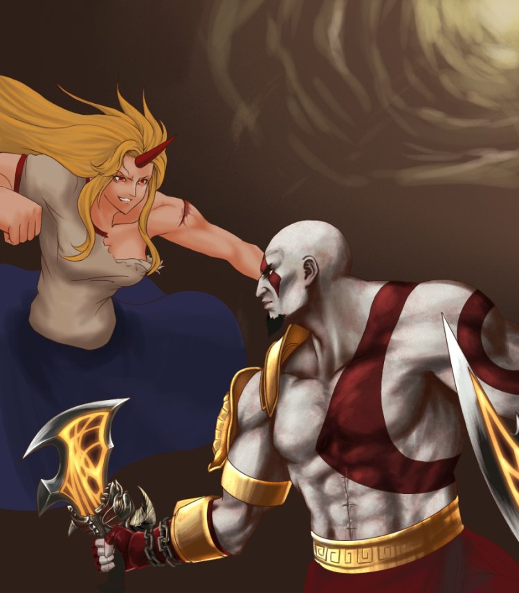Kratos against Baldra Art