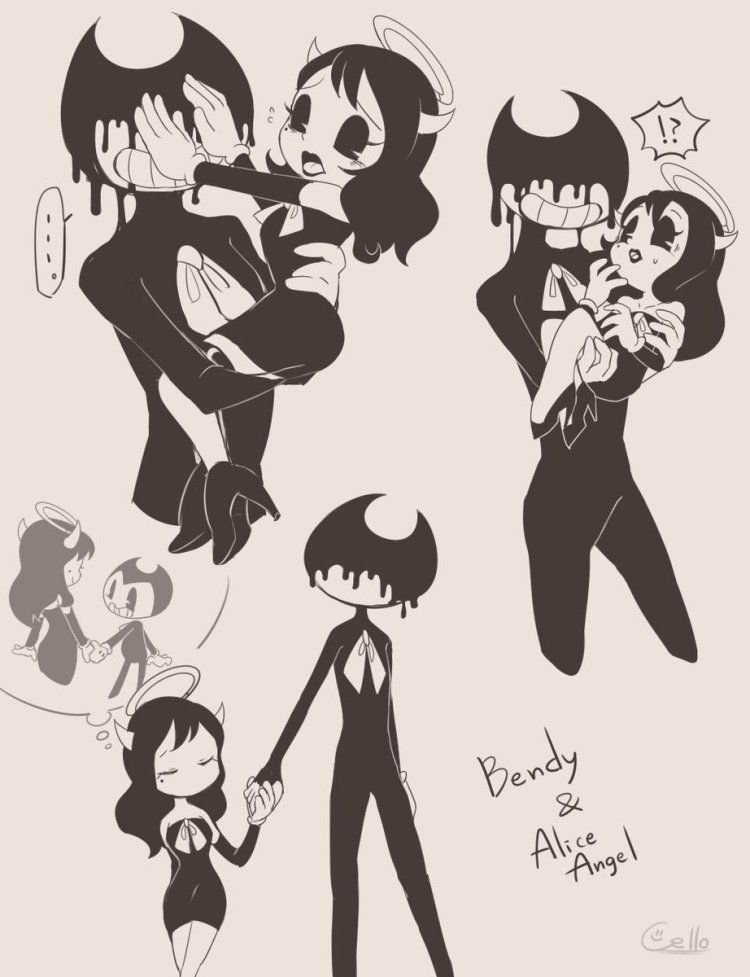 Bendy and ink machine Boris and Alice