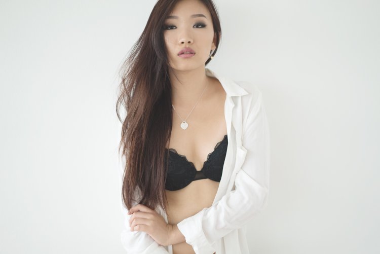 Asian girls with black hair