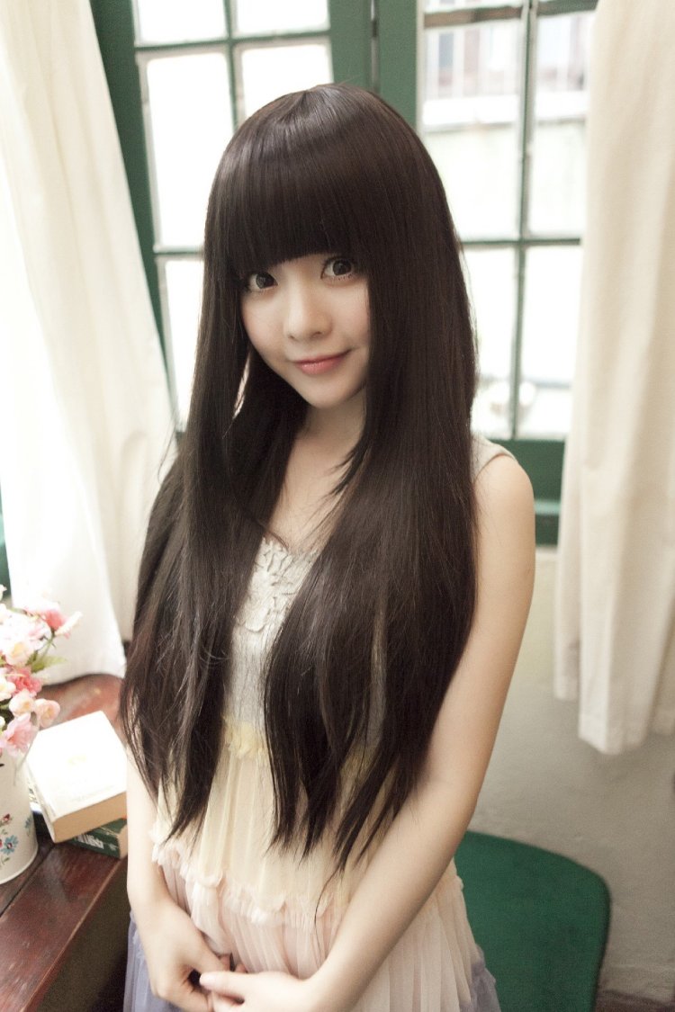 Beautiful Koreans with long hair