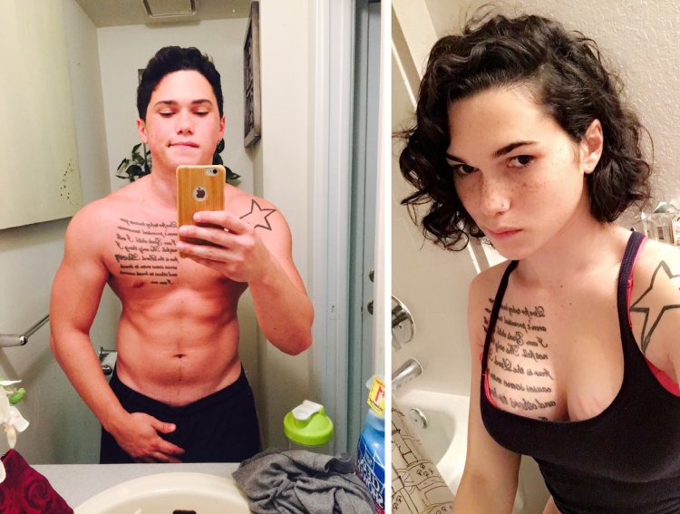 Cute transgenders before and after