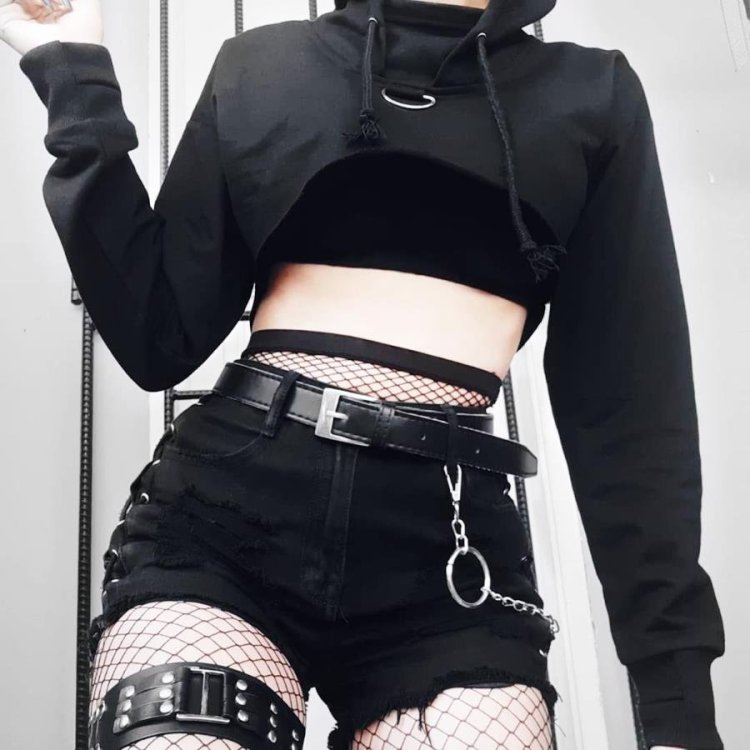 Goth Outfit Grange Black Korean Clothing