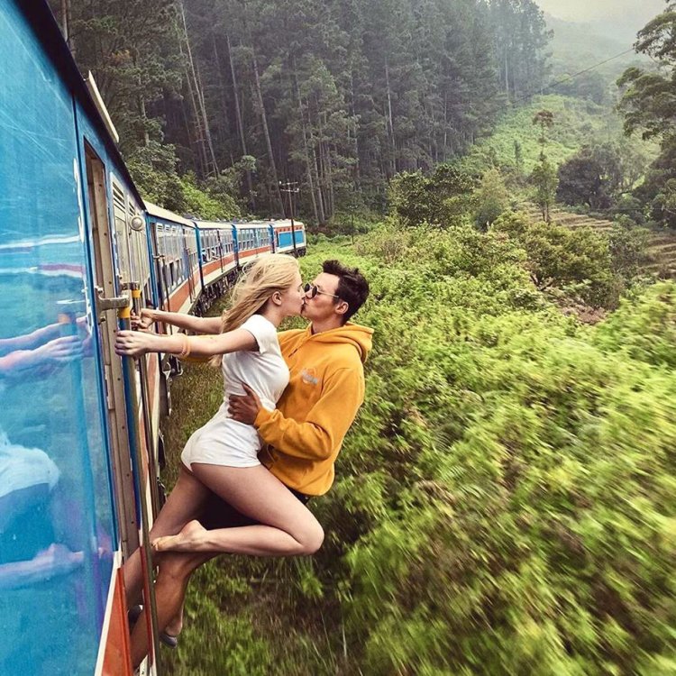 Instagram brunette Austria travel photo