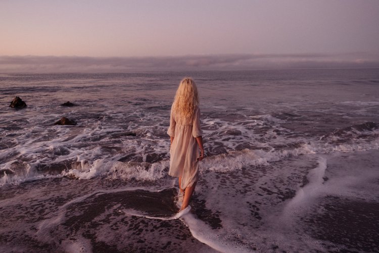 A girl on the seashore