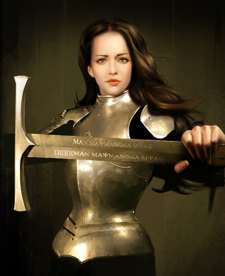 Margo Hansen in armor