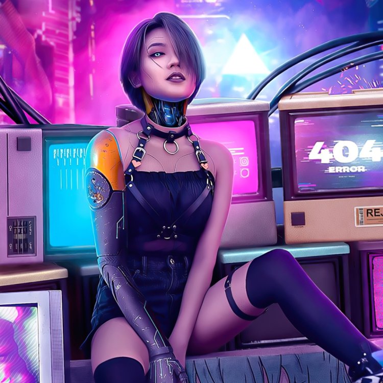Girl Cyborg Cyberpank 2077