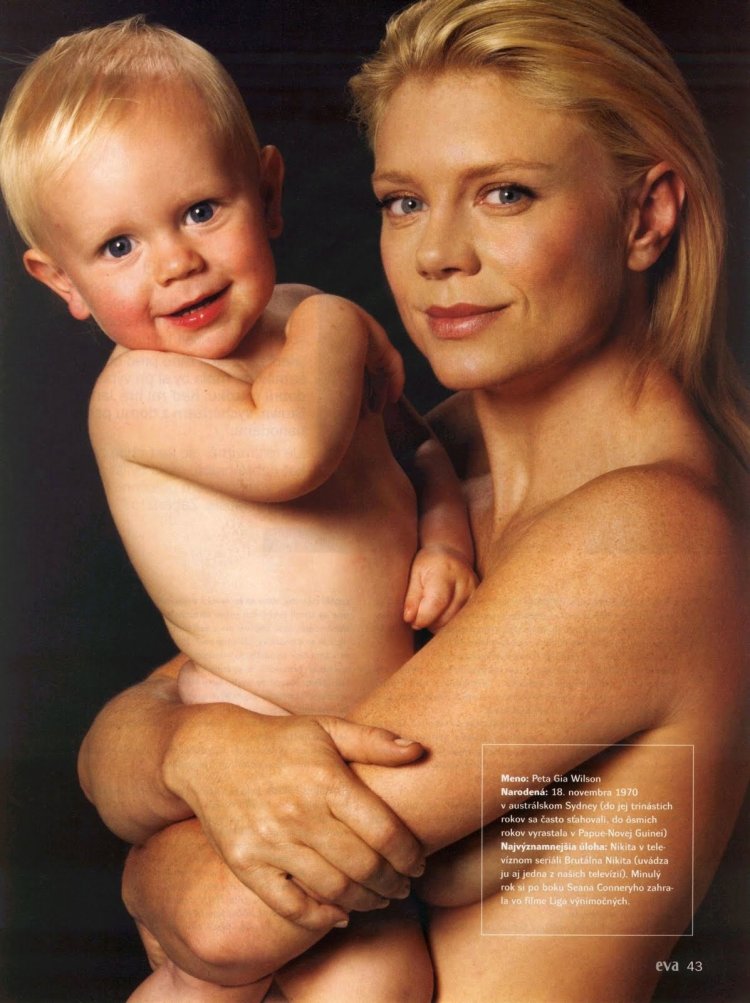 Peta Wilson and son Marlowe