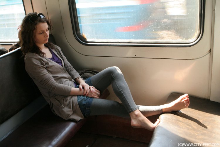 Boar girl on the train