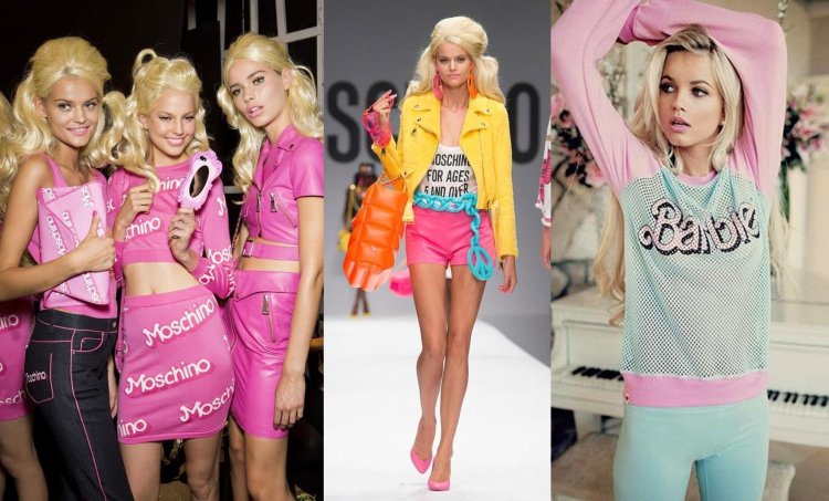 Women's clothing in the style of Barbie