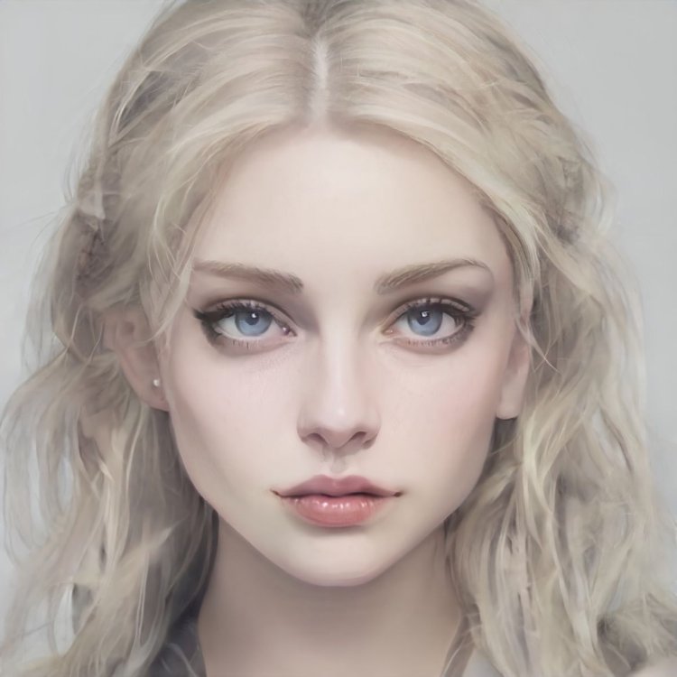 The portrait is light