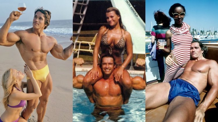 Arnold Schwarzenegger with girls