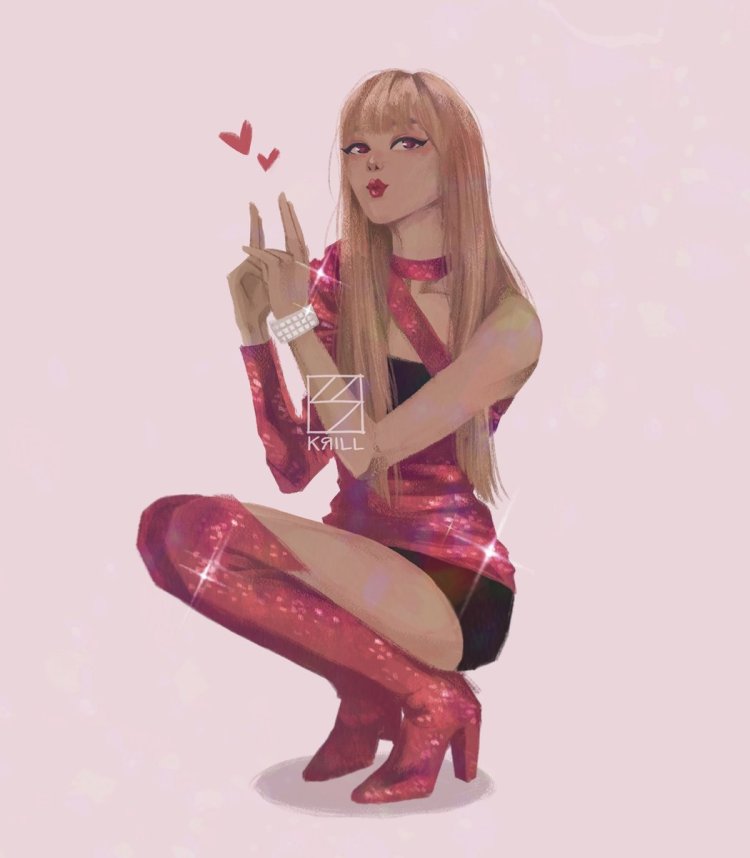 Black Pink Lisa Art