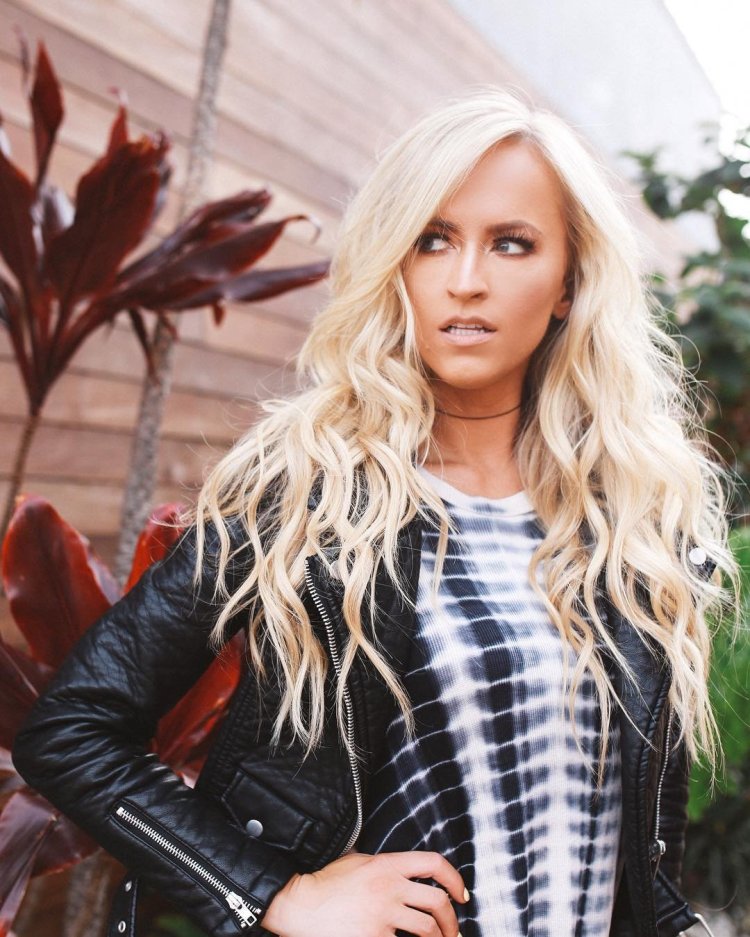 Blondes sunbathe on the beach