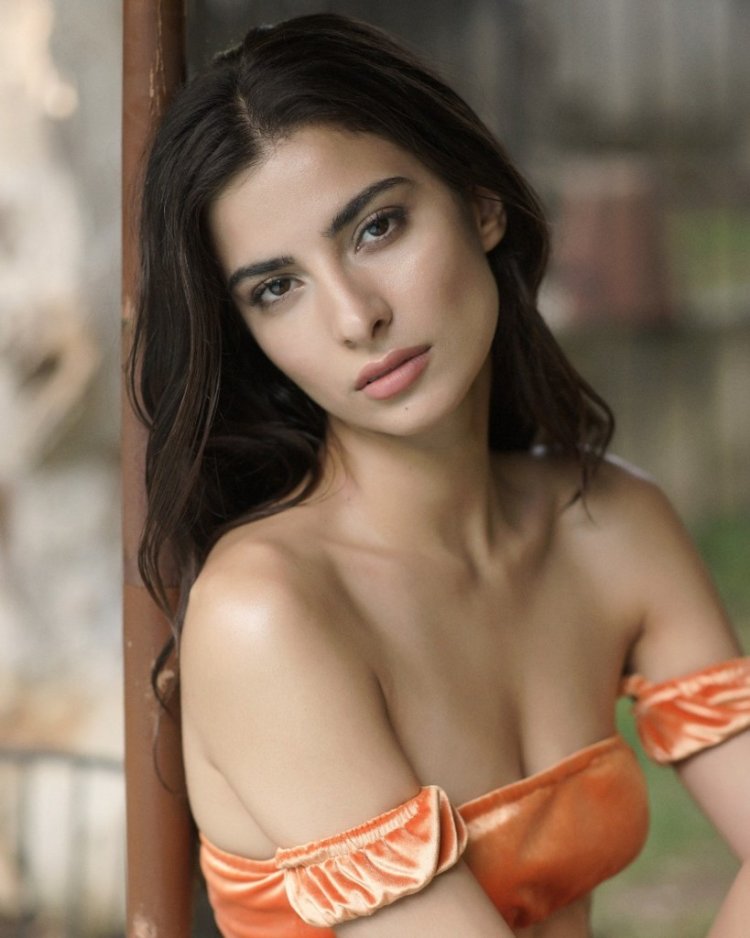 Hande Ercel in a swimsuit