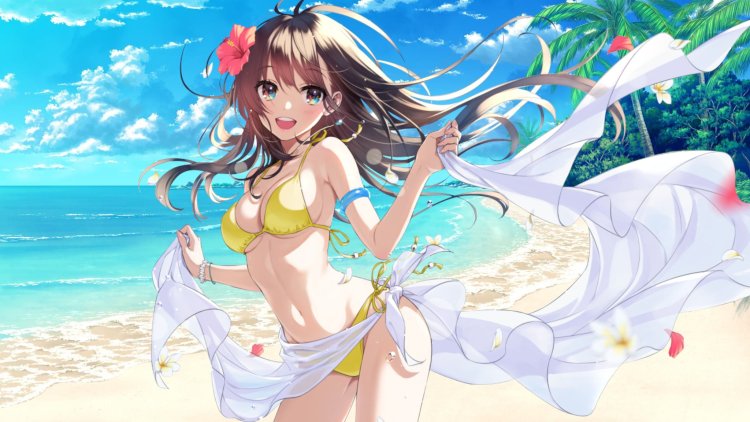 Anime girls in swimsuits