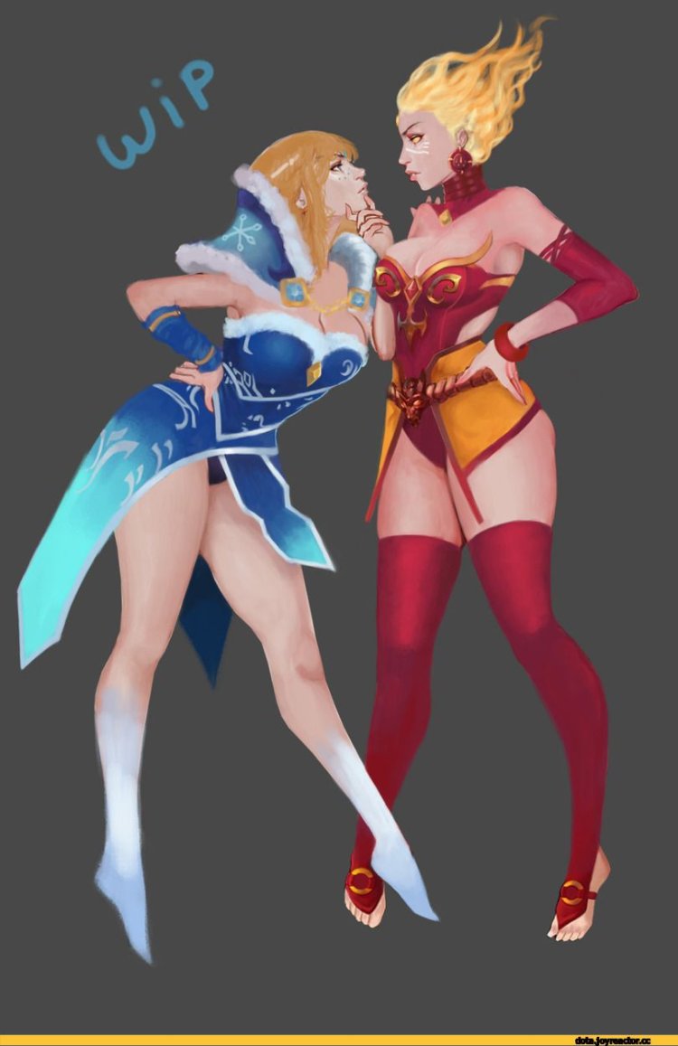 Dota 2 Lina and Crystal Meiden