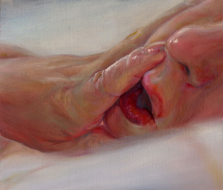 Image of a vagina in painting