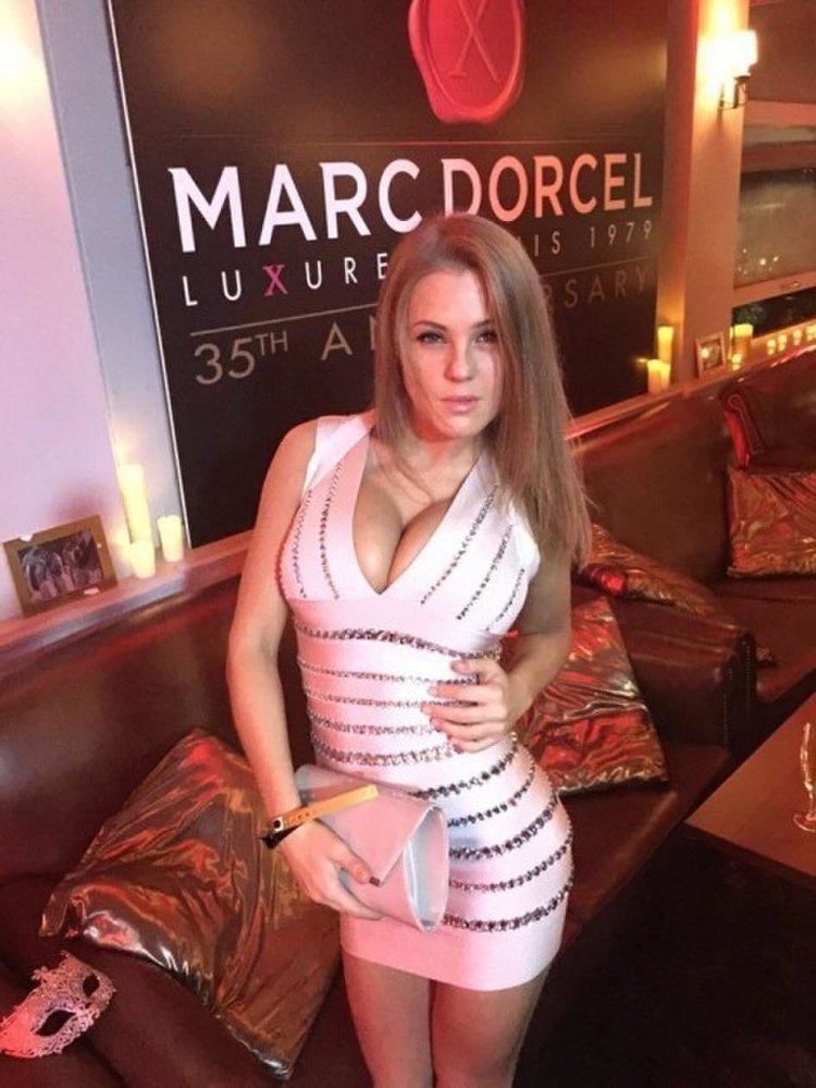 Viola Bailey in a dress