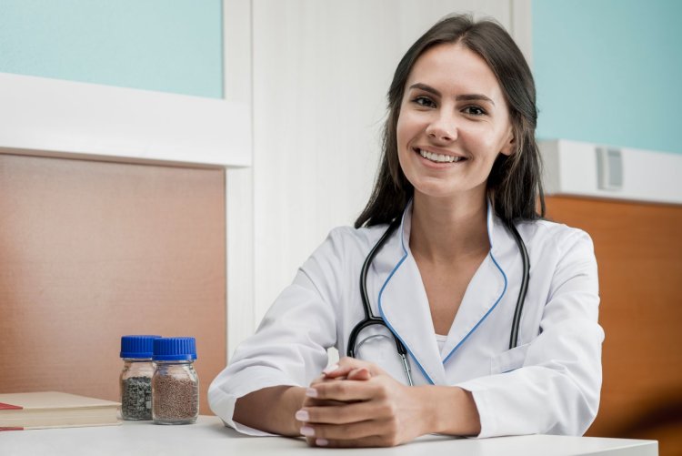 Beautiful girl doctor