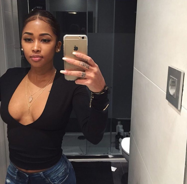 Selfie in the Blacked mirror