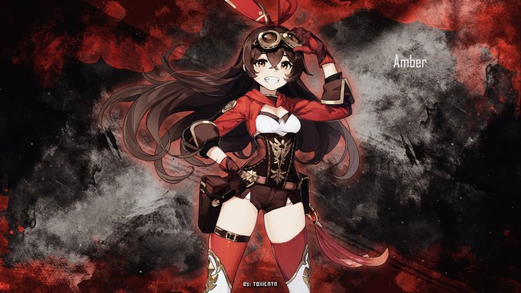 Wallpapers on the desktop Genshin Impact Amber