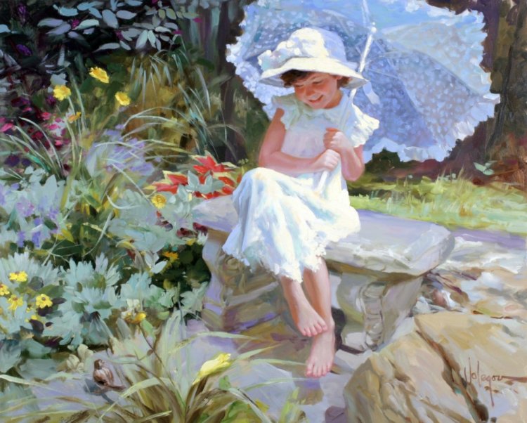 Children in the painting of Vladimir Volegov