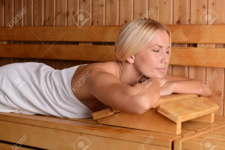 Beautiful women in the bathhouse