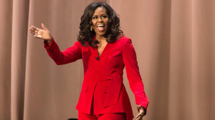 Michelle Obama in a coat