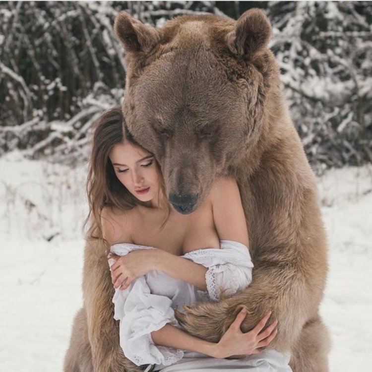 Olga Barantseva and Bear Stepan