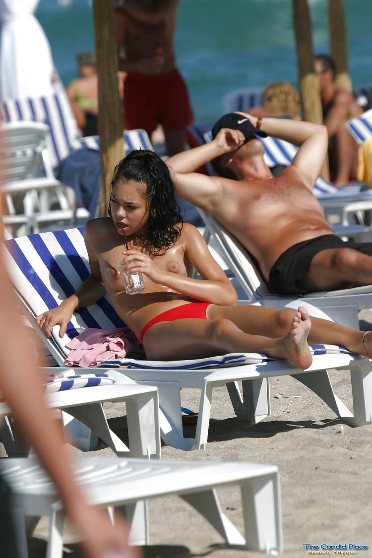 Germans sunbathe topless in Turkey